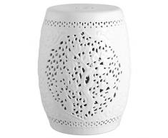 Jonathan Y TBL1002A Tree of Life Gartenhocker, Keramik, 45,7 cm, Weiß