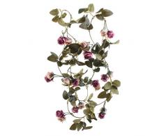 Flojery Künstliche Rosen Girlande Efeu, Weinrebe, Grünes Blätter, Zuhause, Hochzeit, Garten, Party, Blumendekor, 2 Stück Vintage Purple
