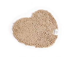 Sophie Maison Läufer mit Herzmotiv, 100% PES Mikrofaser, Milchkaffee 55