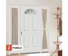 Rose Home Fashion Verdunklungsvorhang, Eleganz, französische Türvorhänge für Privatsphäre, Thermoisolierte Türvorhang, Zimmerverdunkelung Türvorhang W25 x L72 beige