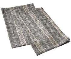 LinenMe 0076901 Hand- und Gästetücher, 48,3 x 66 cm, Schwarz / Natur