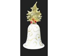 Arte Murano Glocke, Weiß/Gold, klein