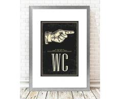 Bonamaison dekorativ 100% Mdf Malerei für Startseite,Gemälde für Wohnzimmer, Kunstdruck für Küche, Gerahmte Bilder für Schlafzimmer 24X29 Cm, 1 Stück - Hergestellt in der Türkei