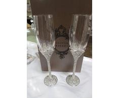 Olivia Riegel Windsor Kristall Hochzeit Champagner anrösten Flöte Gläser Set von 2