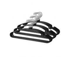 Jetdio Kleiderbügel, 43,2 cm, strapazierfähig, aus Metall, mit Rutschfester Gummi-Beschichtung, Dicker Draht, robust, ideal für den täglichen Gebrauch, 30 Stück schwarz