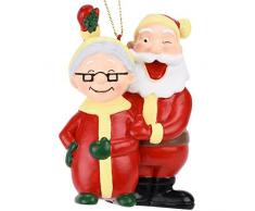 Tree Buddees Dekofigur Weihnachtsmann und Frau unter dem Mistelzweig