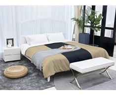 ArtVerse NFS New Orleans Football Stripes Mikrofaser Schmusetuch – King Size, 104 x 88 cm, Gold und Schwarz