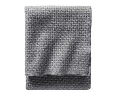 Pendleton Gitter Weave Wolle Bett Decken 90X90 Schiefergrau