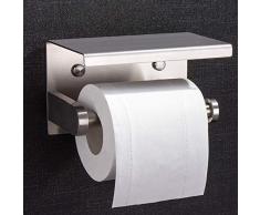 SUNTECH Selbstklebender Toilettenpapierhalter – Toilettenpapierhalter mit Telefonablage aus Edelstahl