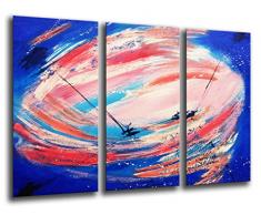 Wandbild - Abstraktes Kunst Bild, 97 x 62 cm, Holzdruck - XXL Format - Kunstdruck, ref.26192