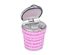 kiwilife Aschenbecher, rauchfrei, mit LED-Lampe Rose