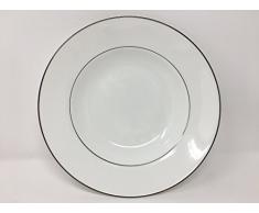 Lenox Continental Esstisch Platinum-Banded 5-teiliges Gedeck, weiß, Pasta/Soup Bowl