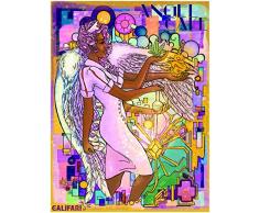 Wandposter, Motiv: Engel Cake – Vivid Strain Art Wandposter, Dekoration für Zuhause, Wohnheim, Spenderei, Geschäft oder Smoke Shop – 33 x 48 cm