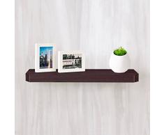 Way Basics Umweltfreundlich 61 cm UniQ Schwebendes Wandregal und Deko Regal, Espresso (hergestellt aus nachhaltiger von Nicht giftigen Zboard Karton)