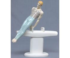 Unbekannt 21,6 cm Porzellan Figur Männlich Turnerin Führt Sattelkopf Pferd Halterung