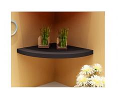 Asolaba Holz Wandboards – Holz Triangle Wandregale, Spitze Gravur Ecke Wandregal Schwarz