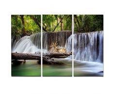 designart Huai Mae Kamin Wasserfall Foto Metall Wand Kunst – mt7123, 36x28