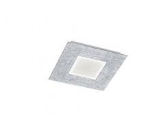 Trio Leuchten Deckenleuchte, Metall, Integriert, 12 W, silberfarbig, 30 x 30 x 4 cm