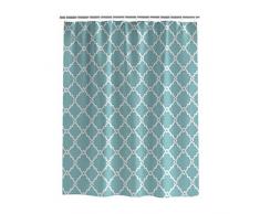 ezon-ch anpassen Wasserdicht Weiß Geometrische gemustert Polyester-Print-Home Hotel Wohnungs Badezimmer Dusche Vorhang, Textil, aqua, 36x72