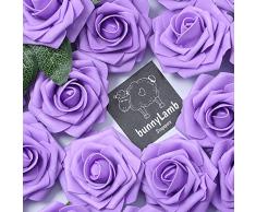 Künstliche Rosen, Hasen-Lamm-Design, handgefertigt, für Hochzeiten, als Dekoration für Hochzeit, Hochzeit, Blumenstrauß und Kirche, Hotel, Restaurant, Dekoration, 50 Stück Honey Orange