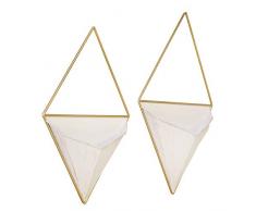 Sagebrook Home Planter Pflanzgefäß, Eisen, weiß, 10.75 x 3.25 x 18.25 inches