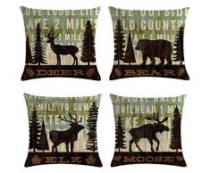 Ölgemälde Hunderte Birds Baumwolle/Leinen Überwurf Kissenbezug Home Sofa Dekorative 45,7 x 45,7 cm £ ¨ 3 £ ¡, 8, 18 x 18 inch (45x45 cm)