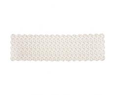 VHC Brands Farmhouse Holiday Tabletop & Kitchen-Carol White Quilted Läufer, 13 x 48