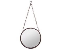 Dekorativer Wandspiegel zum Aufhängen, mit Kette, rustikaler Stil, 35,6 cm