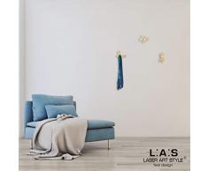 L:A:S Laser Art Style Wandgarderobe Modern für W-KIT-390, Holz, Natural Wood, 14x13 / 9x16 / 14x12