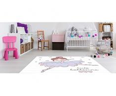 Kinderteppich Ballerina PVC 95 cm x 120 cm | Teppich für Erwachsene PVC | Vinylboden für Erwachsene