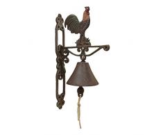 Metall-Wandhalterung Hahn Willkommen Glocke rustikal Bauernhof/Garten/Terrassentür Dekor