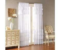 Madison Park Vorhänge für Wohnzimmer, Landhaus-Stil, Rüschen, Vorhänge für Schlafzimmer, Massive Anna, Voile, 127 x 213,4 cm, 1 Stück