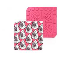 modgy Silikon Untersetzer – Einzigartiges, langlebig, einfach zu reinigen, hitzebeständig, rutschfester, geriffelte Unterseite für Freisetzung, Verwenden Sie es als Hot Pad, Untersetzer oder Küchenutensilien Rest Sharktacular