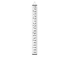 Asenart Messlatte für Kinder, Messlatte für Wachstum, Wandbild, wasserdicht, hängend, für Kinderzimmer, Kinderzimmer, Wanddekoration, abnehmbare Höhe und Wachstumsdiagramm C with Black Scroll