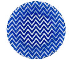 Shiraleah Chevron Salatteller, 21,6 cm, Blau