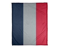 ArtVerse Fleecedecke NFS Tennessee Red Football Stripes, 30 x 40 cm, marineblaue Seite und graue Mitte