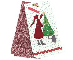 Cynthia Rowley Weihnachtsmann Dekorieren Weihnachtsbaum Urlaub Küche Handtuch Set