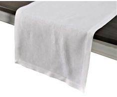 Crabtree Collection Tischwäsche, Leinen, zeitlos, Küchendekoration, Läufer, Servietten-Set –, White 14x72 Runner, 14x36 14x72 20