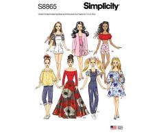 Simplicity US8865OS Schnittmuster S8865 Puppenkleidung
