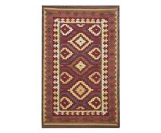 Jute & Co. Kilim Teppich, Läufer Original Hochwertige handgewebt, Wolle, Mehrfarbig