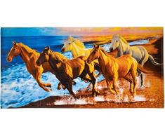 Pferde am Strand Baumwolle Strandtuch