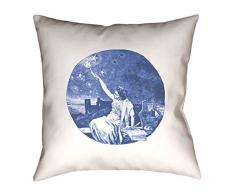 ArtVerse Katelyn Smith Bodenkissen, Vintage-Göttin, 71,1 x 71,1 cm, doppelseitiger Druck, mit verdecktem Reißverschluss und Einsatz 36 x 36