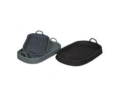 ELK Slate, Misty Blue, and Manor Garden Gate Set of Three Oval Rattan Trays Ablage, 33 D x 27 H