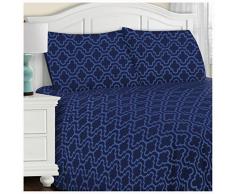 Superior Bettwäsche-Set Twin XL Rankgitter in Marineblau