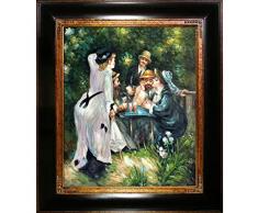 overstockArt Ölgemälde La Pastiche im Garten mit Burgeon, goldfarben opulenter Bilderrahmen 33 x 29 merhfarbig