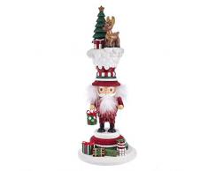 Kurt S. Adler 15-Inch Hollywood Santas Happy Reindeer Nutcracker Nussknacker, Mehrfarbig