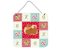 Carolines Treasures Pomeranian Love Türaufhänger, Wanddekoration, Mehrfarbig