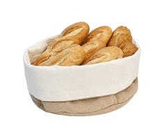 Garcia de Pou Brot Korb Creme & Braun Ø 20X9,5 cm Baumwolle - 12 Un.