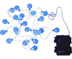 Star Globe Light Lichterkette, Glas, Blau/Schwarz, 2 m