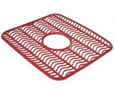 RUBBERMAID Schmutzfangmatte für Spüle, antimikrobiell, Rot